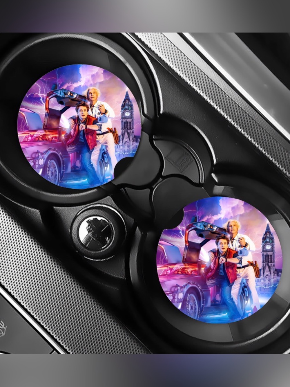 Back To The Future Car Coasters Absorbent Set of (2)